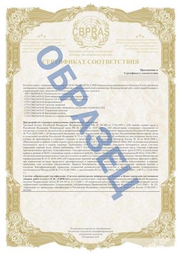 Образец Приложение к СТО 01.064.00220722.2-2020 Тында Сертификат СТО 01.064.00220722.2-2020 